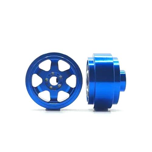 Staffs 194 - Blue Alloy Wheels - 6-Spoke - 15.8 x 8.5mm - pair